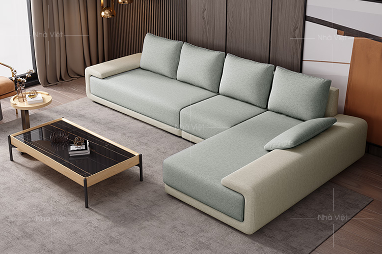 Bàn ghế sofa vải thiết kế với cách phối màu ấn tượng Sofa vải hiện đại giá rẻ VG-03
