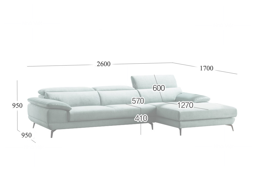 Sofa vải phụ kiện trong VG-10