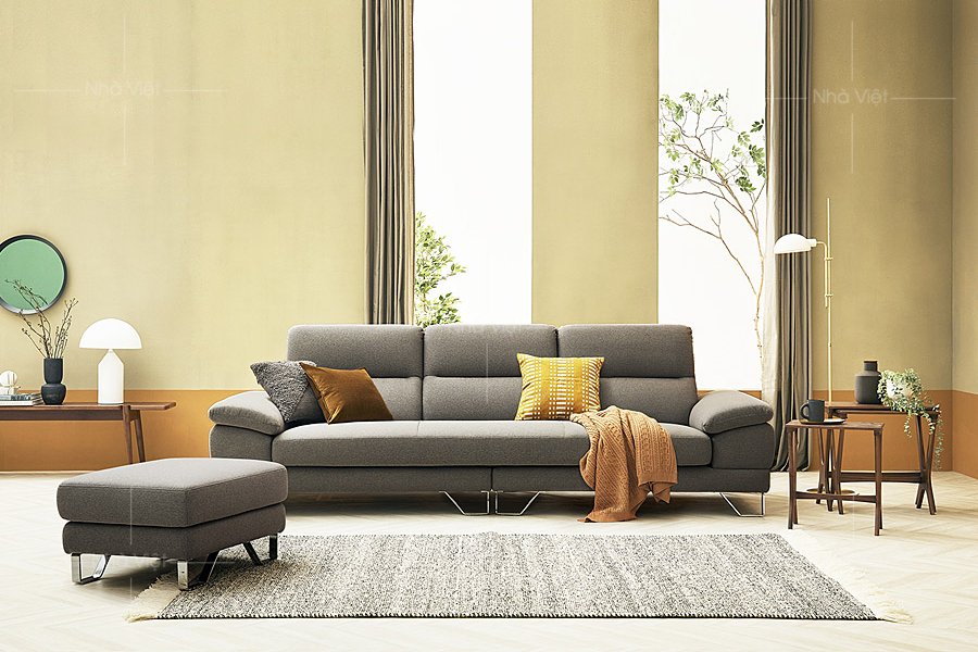 Sofa nỉ thiết kế băng ba chỗ N15