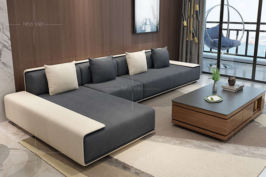 Sofa vải phối màu đen trắng VG42