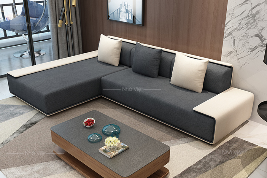 Sofa vải phối màu đen trắng VG42