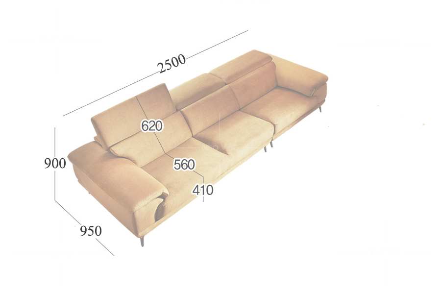 Sofa vải hiện đại VG 24