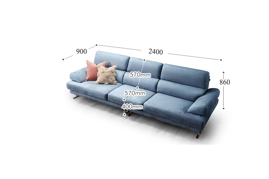 Sofa vải phòng khách nhỏ V49