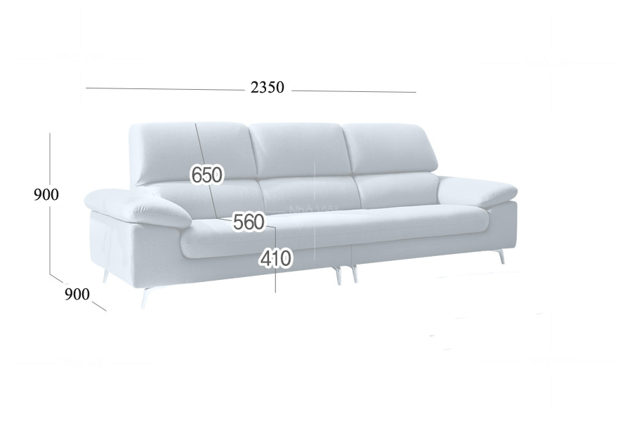 Sofa vải chung cư hiện đại V40
