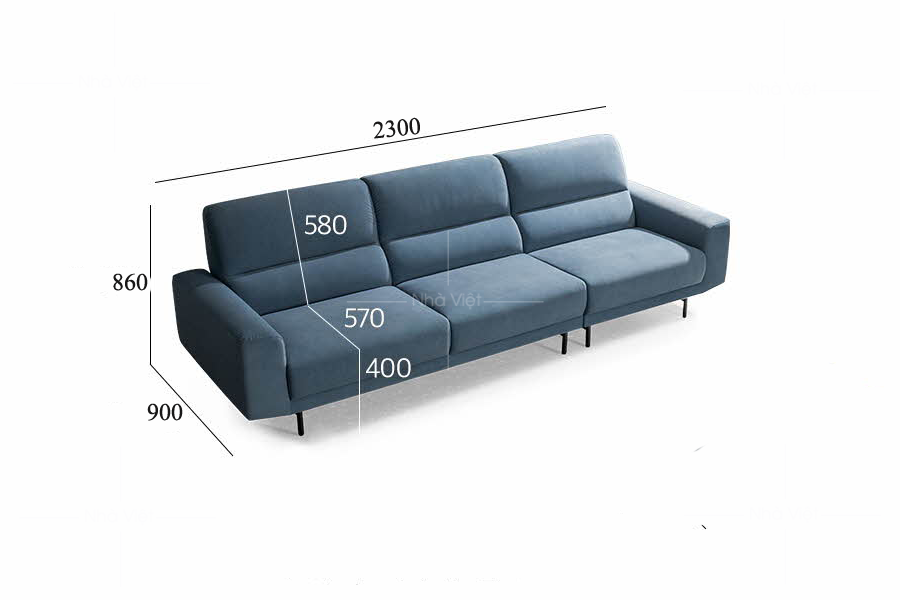 Sofa vải phòng khách nhỏ V337