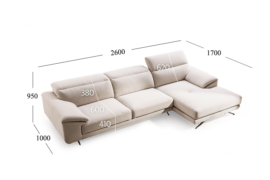 Sofa vải chung cư VG58