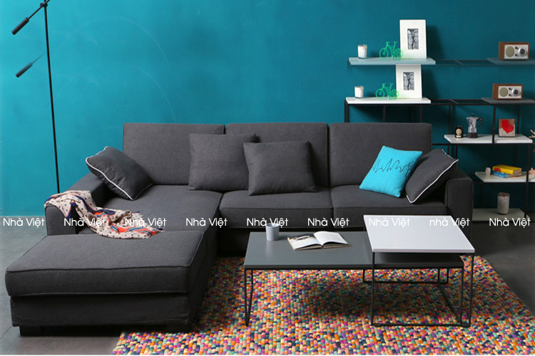 Ghế sofa nỉ kiểu dáng đơn giản Sofa nỉ mã 083