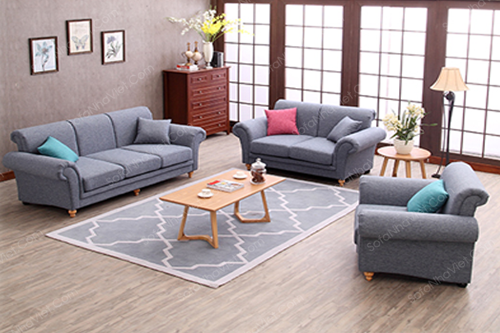 Đóng mới sofa vải theo phong cách bán cổ điển Sofa vải mã 077