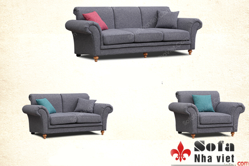 Đóng mới sofa vải theo phong cách bán cổ điển Sofa vải mã 077