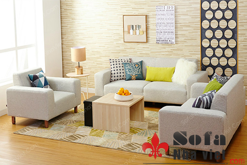 Giới thiệu bộ sofa vải thiết kế kiểu dáng 2 - 2 - 1 cỡ lớn Sofa vải mã 063