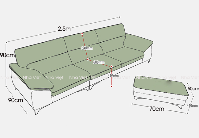 Ghế văng phòng khách nhỏ thiết kế trẻ trung Sofa văng mã 363