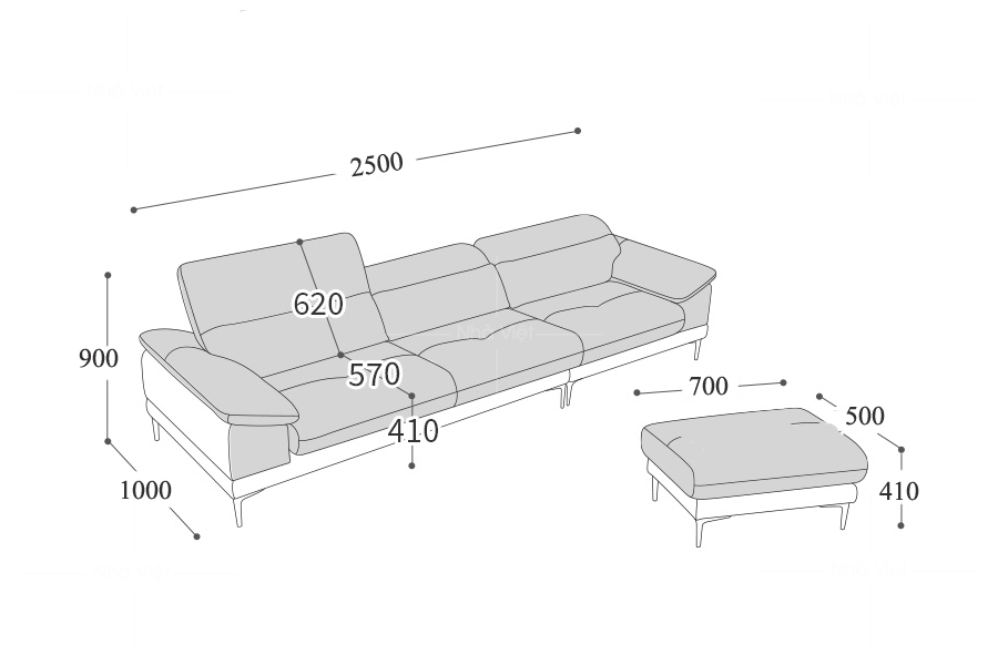 Sofa văng chung cư V46