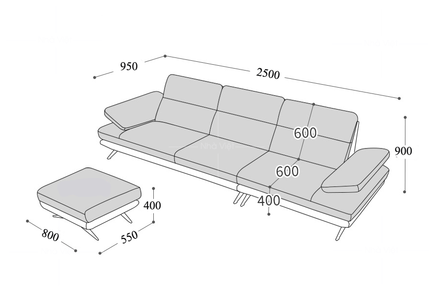 Sofa văng phòng khách VG 39