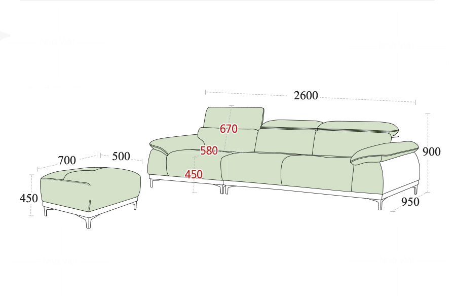 Sopha văng 2 chỗ ngồi mã 353