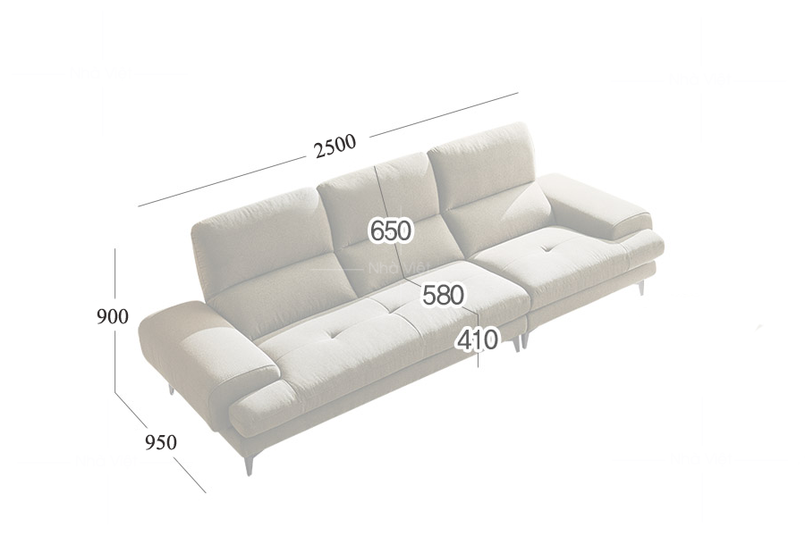 Sofa văng bọc vải VG350