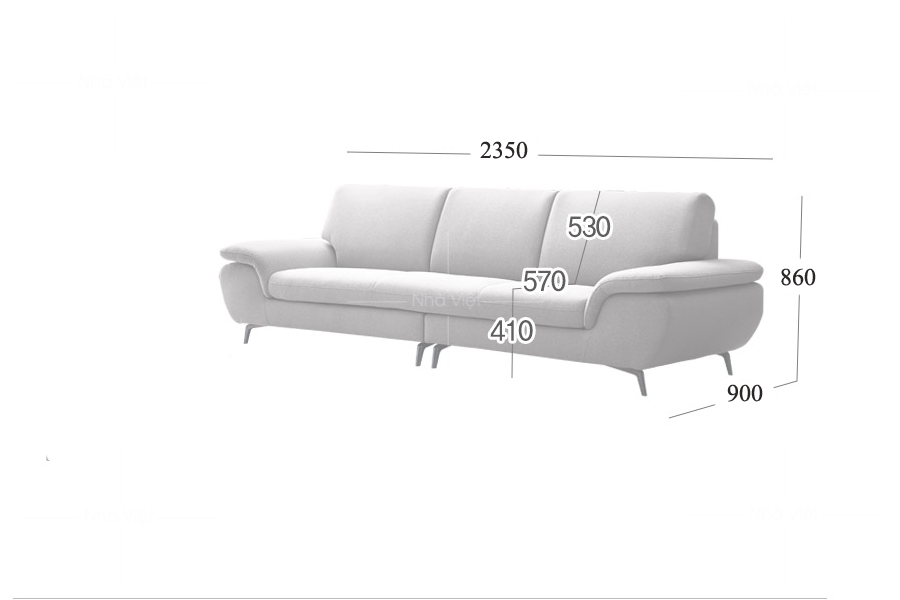 Sofa văng bọc vải VG347