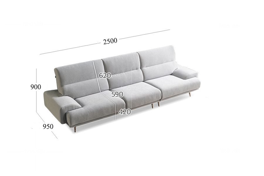 Sofa văng dài 2,5m mã VG27