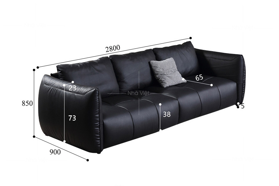 Sofa văng bọc da VG16