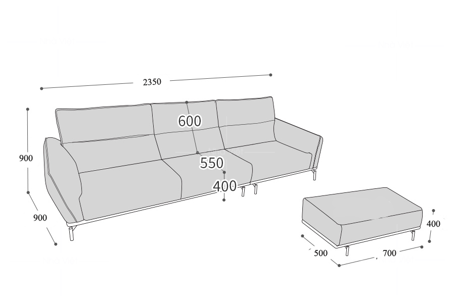 Sofa văng chung cư nhỏ VG-11