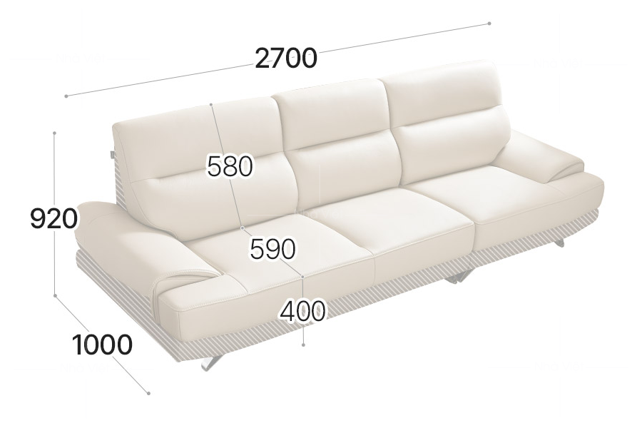 Sofa văng bọc da cao cấp VG63