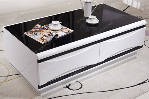 Bàn trà gỗ và kính giá rẻ Bàn trà sofa mã 37