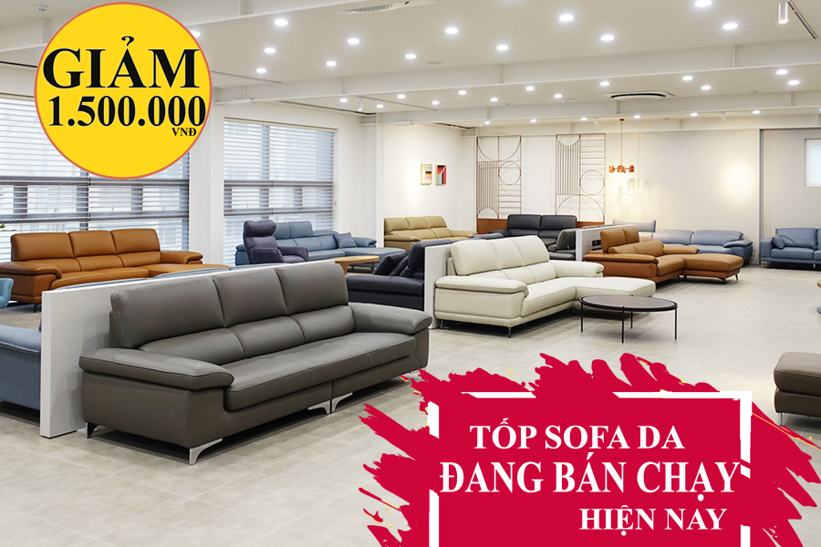 những mẫu bàn ghế sofa da bán chạy Sofa da