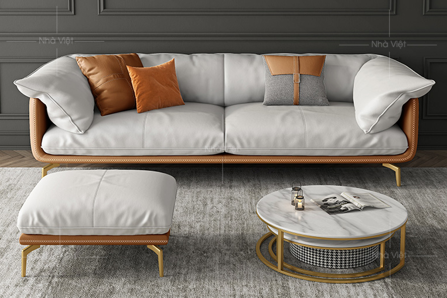 Ghế sofa phối hai màu xu hướng nội thất hiện đại