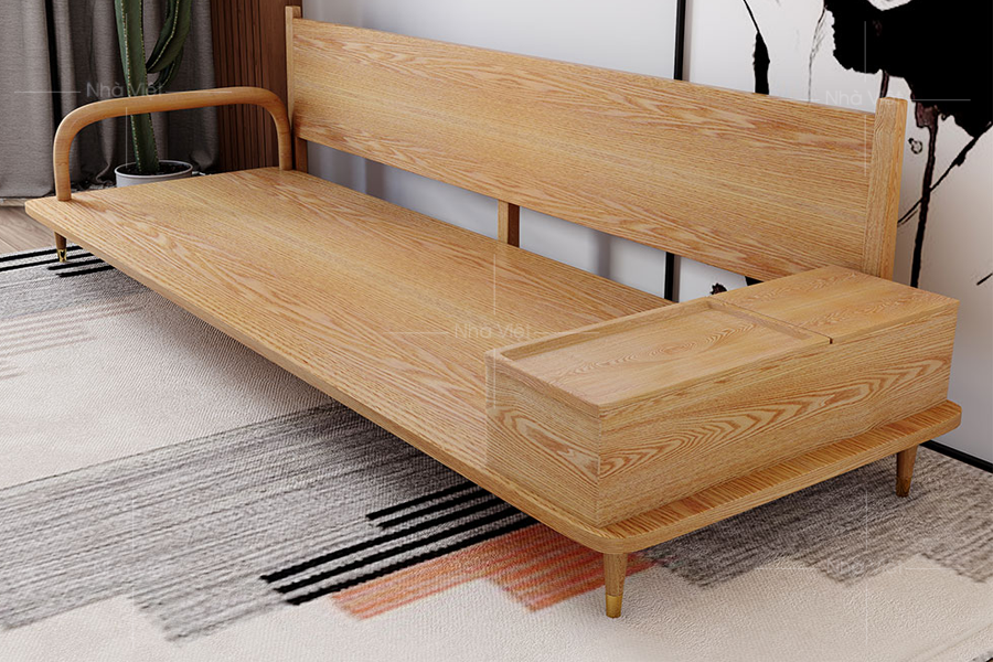 Xu hướng mới - Sofa gỗ kết hợp đệm tựa tiện nghi phong cách