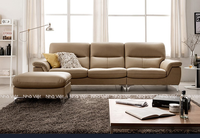 Các mẫu bàn ghế sofa da phòng khách đẹp hiện nay