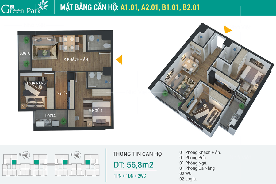 Tư vẫn sofa phòng khách căn hộ 2 phòng ngủ chung cư Phương Đông Green Park