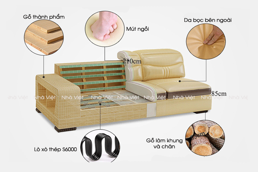 Khám phá bên trong bộ khung ghế sofa xem có gì đặc biệt