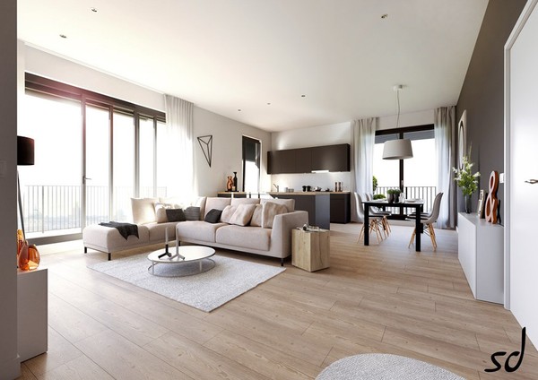 Mẫu phòng khách dễ ứng dụng cho chung cư 8