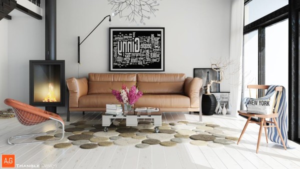 Mẫu phòng khách dễ ứng dụng cho chung cư 9