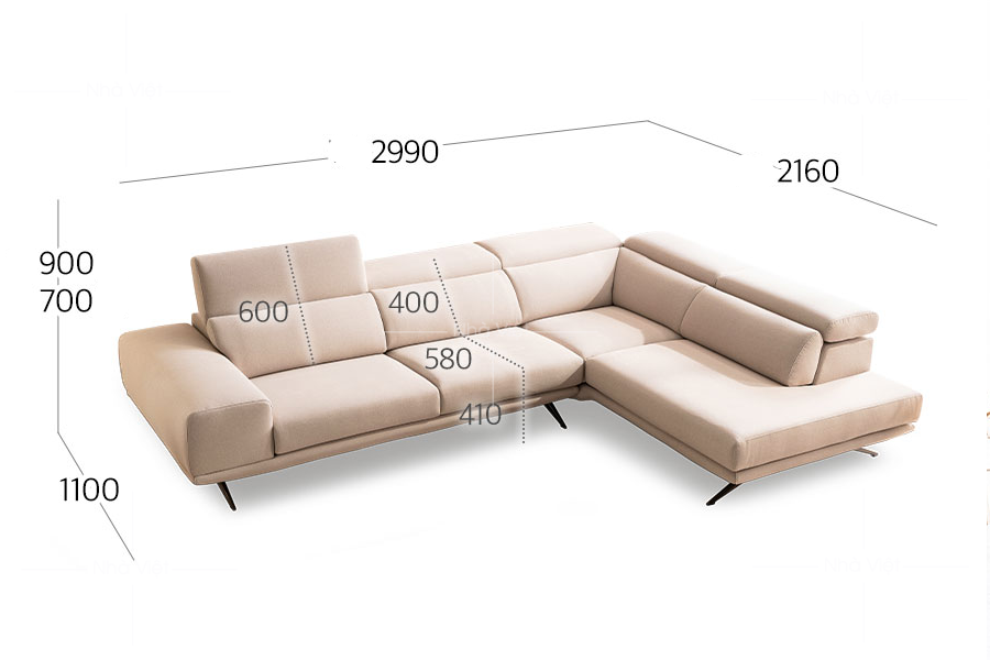Sofa góc quây bọc vải Lido Q05