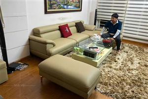 Bàn giao sofa góc da nhà chị Linh - Ngõ 41 Phố Thái Hà - Hà Nội