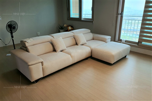 Bàn giao sofa văng bọc vải cho gia đình chị Hường - Chung cư Cát Tường - T.P Bắc Ninh