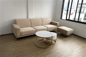 Bộ đôi hoàn hảo sofa văng bàn trà mặt đá cao cấp tạo nên không gian hiện đại - Nhà chị Quỳnh Anh Phố Hoa Bằng
