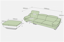 Chiều cao phủ bì của ghế sofa phòng khách là bao nhiêu ?