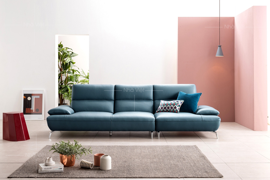 Sofa da chung cư hiện đại DH085