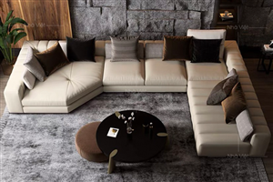 Sofa góc phòng khách rộng Minoti GL40
