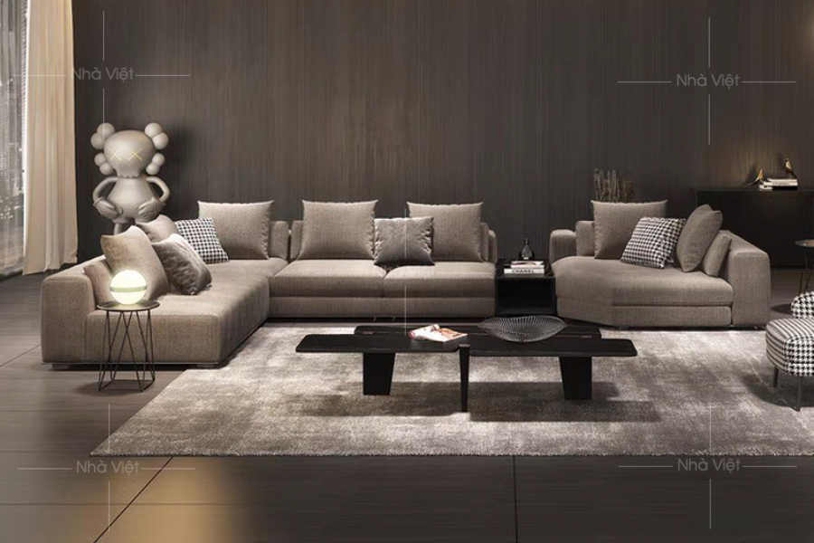 Sofa góc phòng khách rộng Minoti GL59