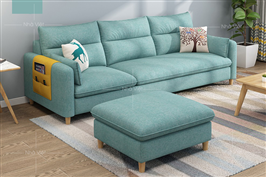 Sofa nỉ văng màu xanh N-04C