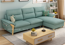 Sofa vải gam màu xanh mã 338