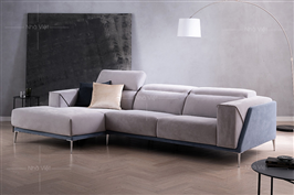 Sofa vải phối màu xanh và trắng VG-19