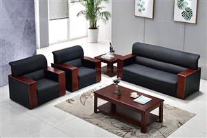Sofa văn phòng tay ốp gỗ PL01